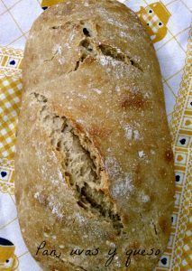 pan frances - pan uvas y queso