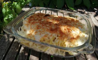 macarrones con queso thermomix - pan uvas y queso