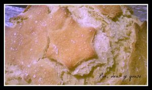 boroña de maiz - pan uvas y queso