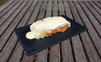 rollo de patata - pan uvas y queso
