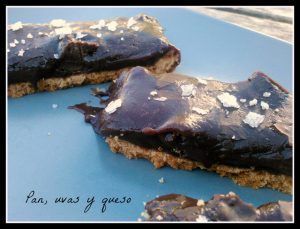 barritas de chocolate thermomix - pan uvas y queso