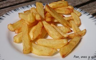 patatas fritas perfectas - pan uvas y queso