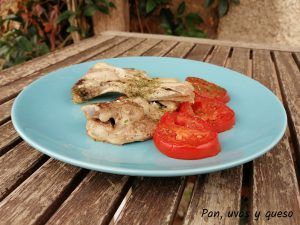 carne al horno de gaibiel - pan uvas y queso