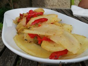 patatas panaderas - pan uvas y queso
