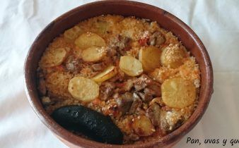 arroz al horno de segorbe - pan uvas y queso