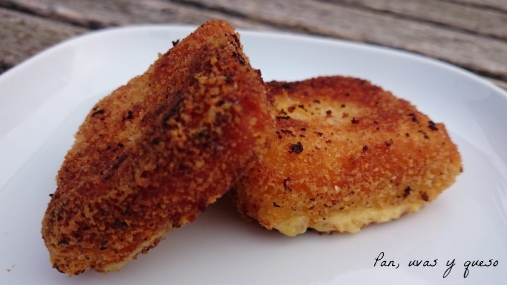 leche frita - pan uvas y queso