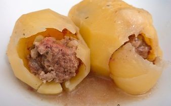patatas rellenas crock pot - pan uvas y queso