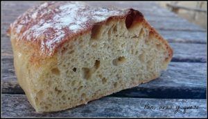 chapata con biga - pan uvas y queso