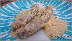 salchichas a la mostaza en crock pot - pan uvas y queso