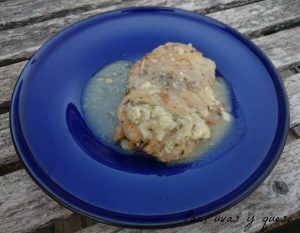 cachopo de bonito crockpot - pan uvas y queso