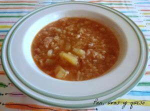 patatas y sopas crockpot - pan uvas y queso