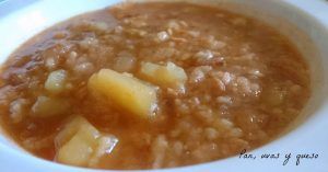patatas y sopas crockpot - pan uvas y queso