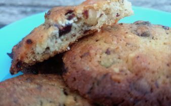 cookies de chocolate - pan, uvas y queso