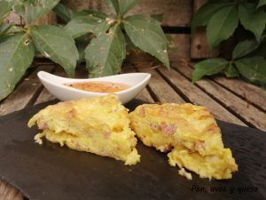 tortilla souffle - pan uvas y queso