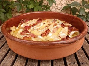 tartiflette - pan uvas y queso