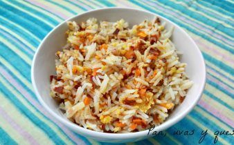 arroz asiático thermomix - pan, uvas y queso