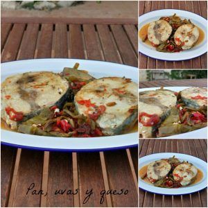 bonito con pimientos crockpot - pan uvas y queso