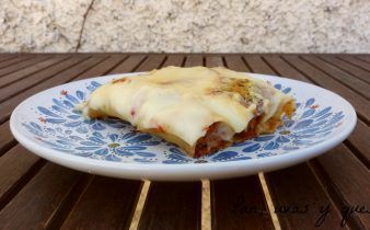 canelones a la boloñesa thermomix - pan, uvas y queso