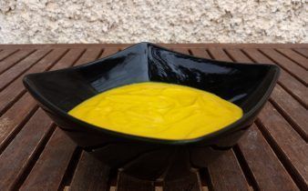 crema de calabaza en crockpot - pan uvas y queso