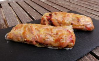 rollitos de salchichas baviera - pan uvas y queso