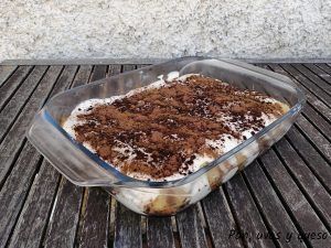 tiramisu thermomix - pan uvas y queso