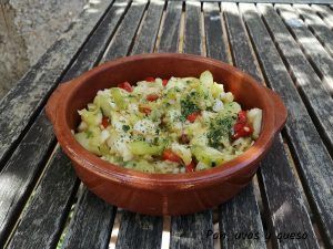 fritada de bacalao - pan uvas y queso