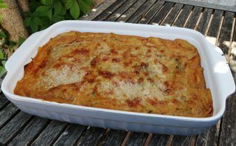 lasaña de champiñones thermomix - pan uvas y queso