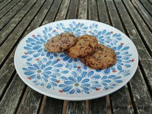 Galletas de chocolate - pan uvas y queso