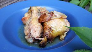 pollo al ajillo en crockpot - pan uvas y queso