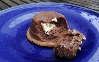coulant de chocolate en thermomix - pan uvas y queso