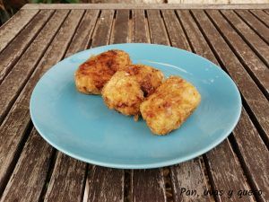 croquetas de jamon en thermomix - pan uvas y queso