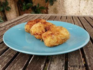 croquetas de jamon en thermomix - pan uvas y queso