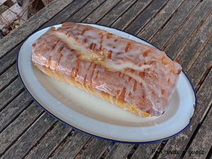 cake limon glaseado thermomix - pan uvas y queso