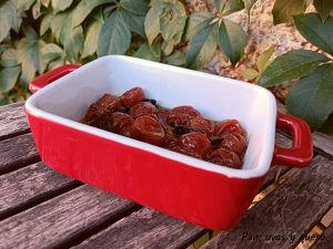 tomates cherry confitados crockpot - pan uvas y queso