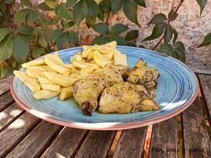 pollo asado al limon crockpot - pan uvas y queso